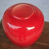 Red ceramic vase