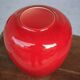 Red ceramic vase