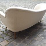 Sofa chaise sculptural Arc asymmetrical Swedish 50s/60s