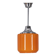 Vintage 1970s chandelier in metal and orange glass, italian design