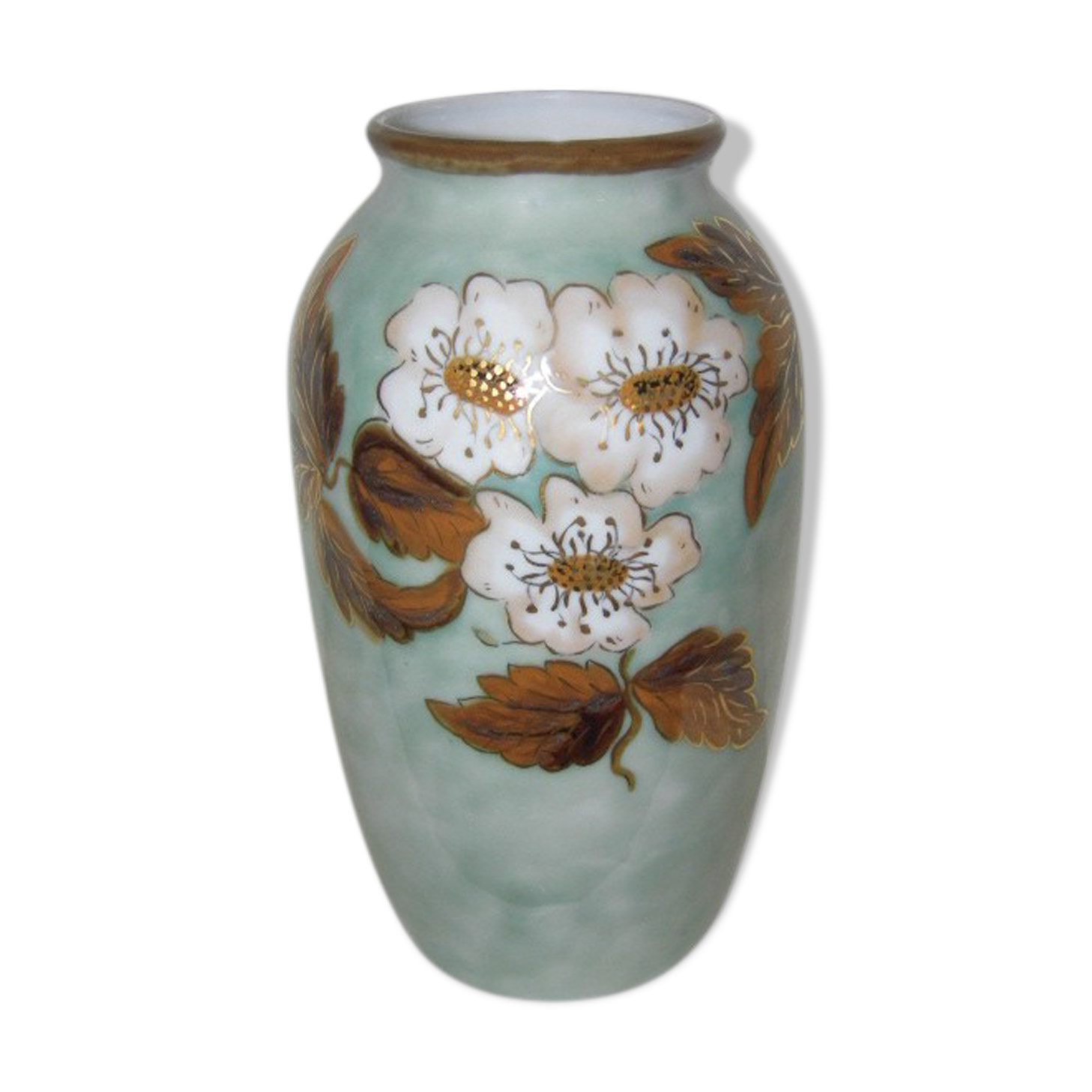 Limoges porcelain vase, signed Camille Tharaud
