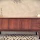 Scandinavian enfilade design in teak from the late 1960s.
