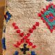 Large Bohemian Moroccan Berber Ottoman Colorful Beige Multicolored