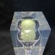 Pop art "Ampoule", fluorescent green light, design Pierre Giraudon 1970