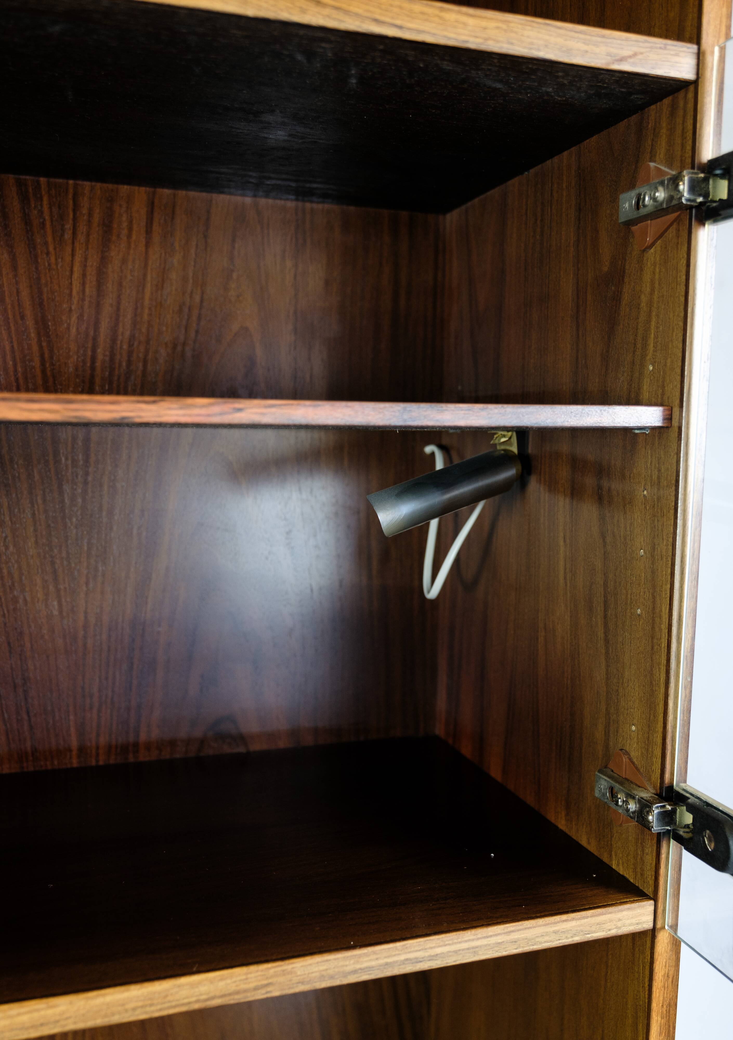 Bookcase With light Display Made In Rosewood, Danish Design From 1960s