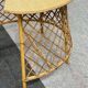 Rattan dressing table with sun mirror and its stool.