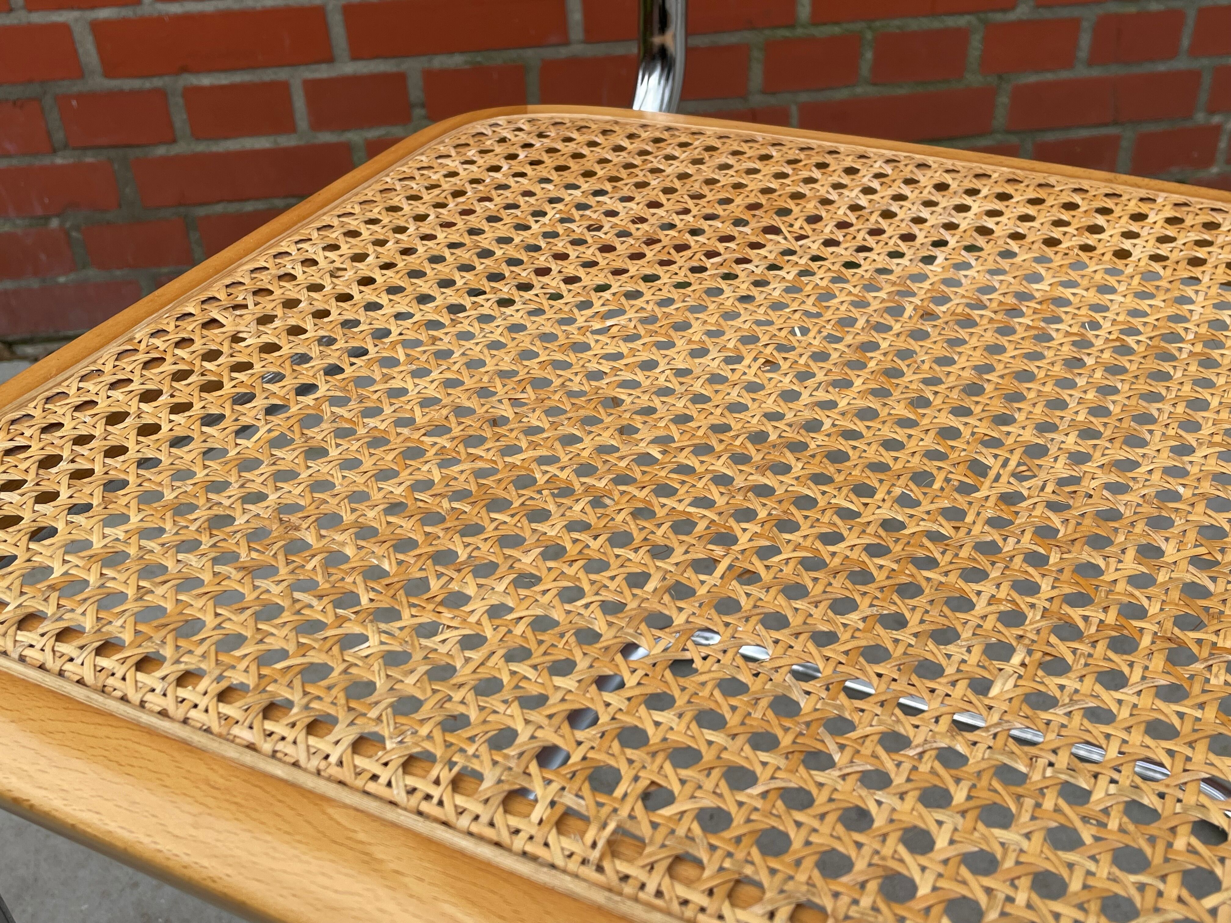 Chair Cesca model with armrests B64 in chrome