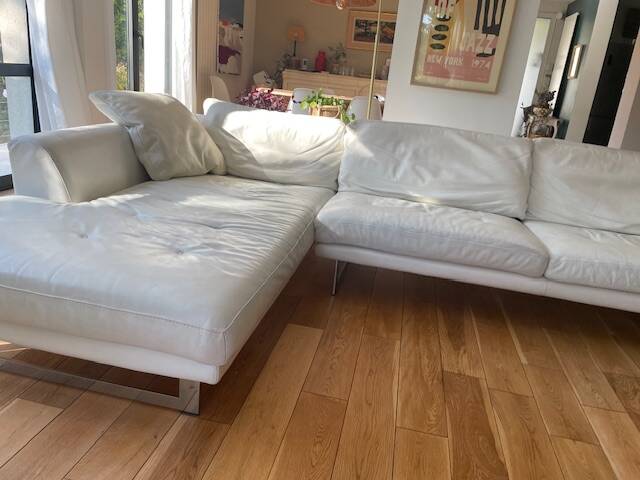 Roche Bobois leather corner sofa