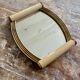 Plateau miroir art deco , bois doré