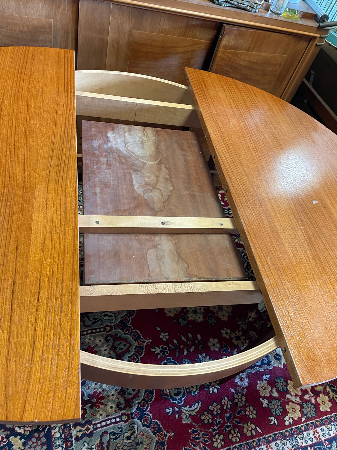 Round table extension butterfly vintage year 70