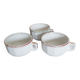 White and gold bistro chocolate cups