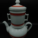 White and orange Pillivuyt tisanière