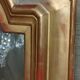 Miroir En Bois Et Peinture Dorée , Période 800,