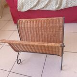 Wicker magazine rack
