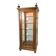 Vitrine vintage en bois avec accent de bobine : verre 4 côtés
