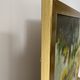 Vintage mid century swedish framed oil painting - garden party