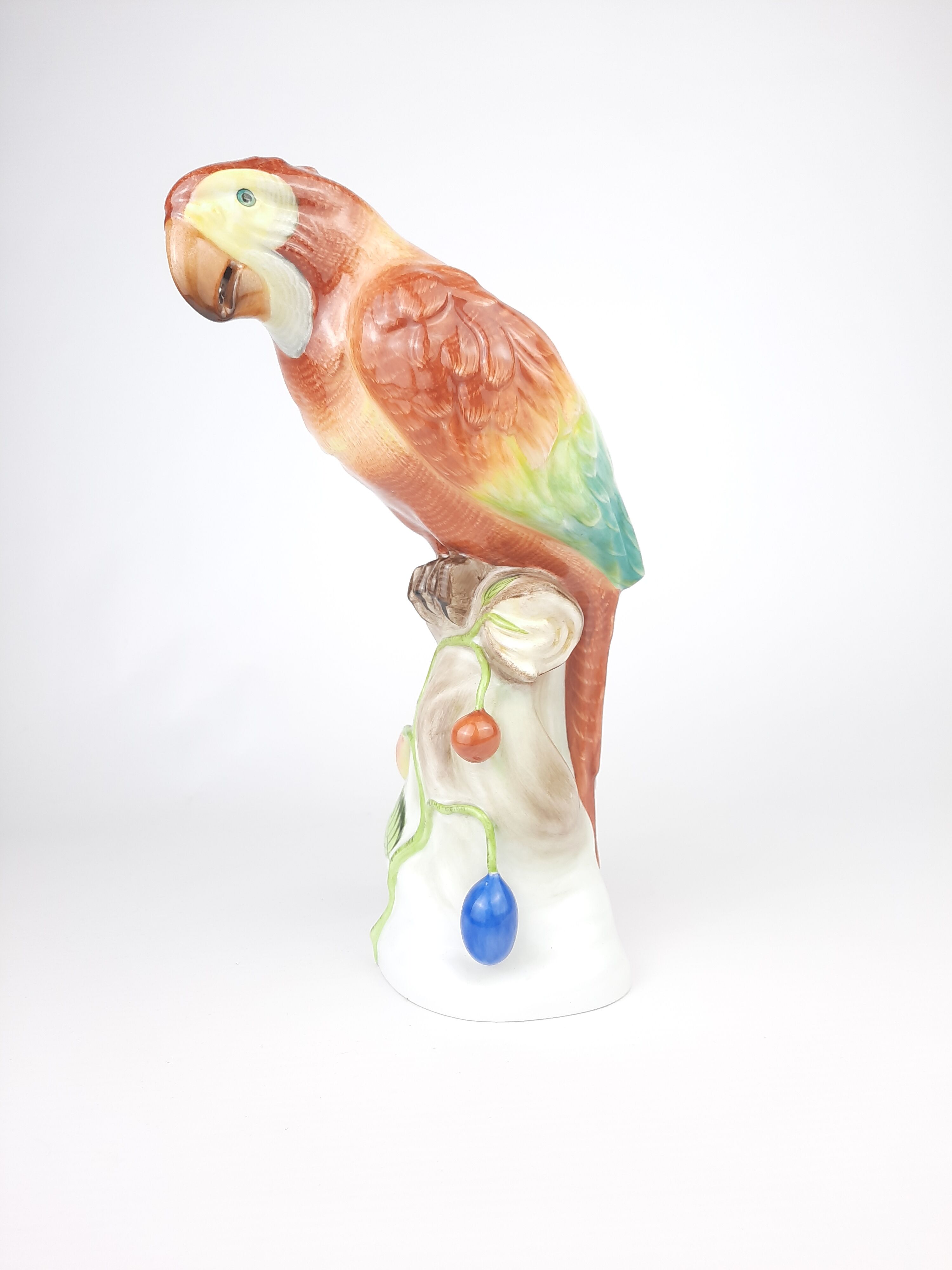 Herend porcelain macaw parrot figurine vintage