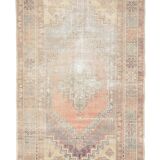4x6 Rug For Kitchen Handmade Wool Vintage Rug, 112x196Cm SK 3865