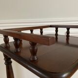 Phone table, wooden two trays