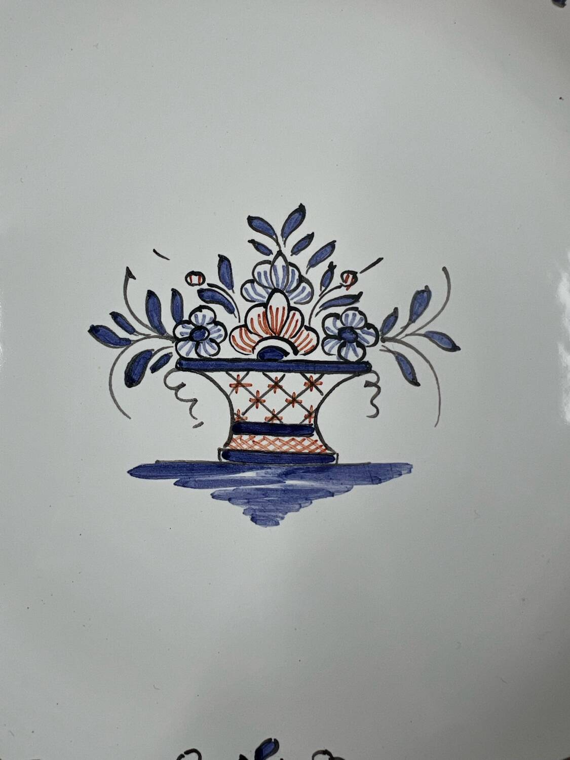 plate decorative plate Rouen Handmade
