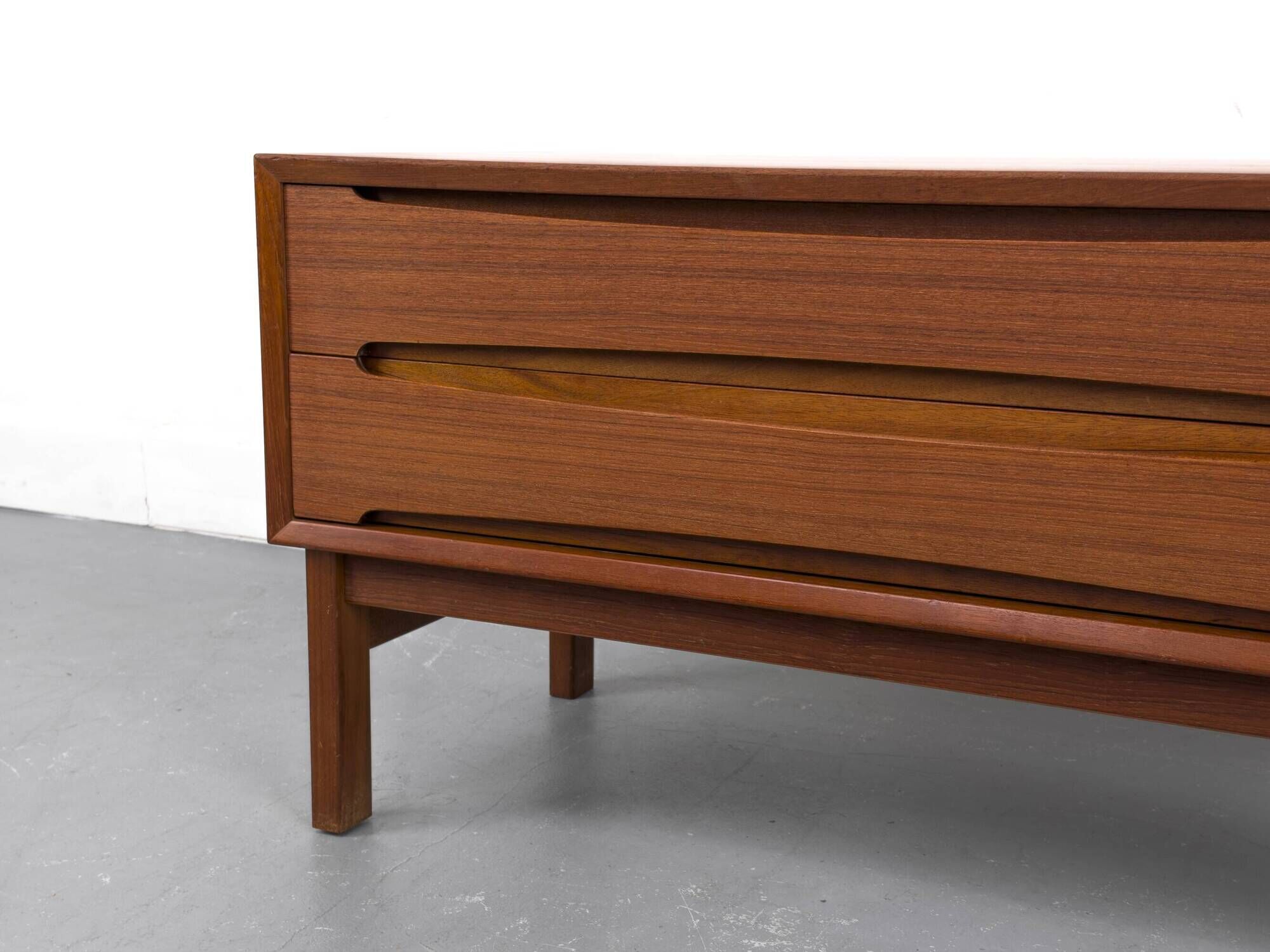 Teak Lowboard with Drawers, 1960s