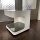 Table d’appoint space age en contreplaqué et verre, années 1970