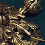 1960s gilt toleware ceiling light by Banci