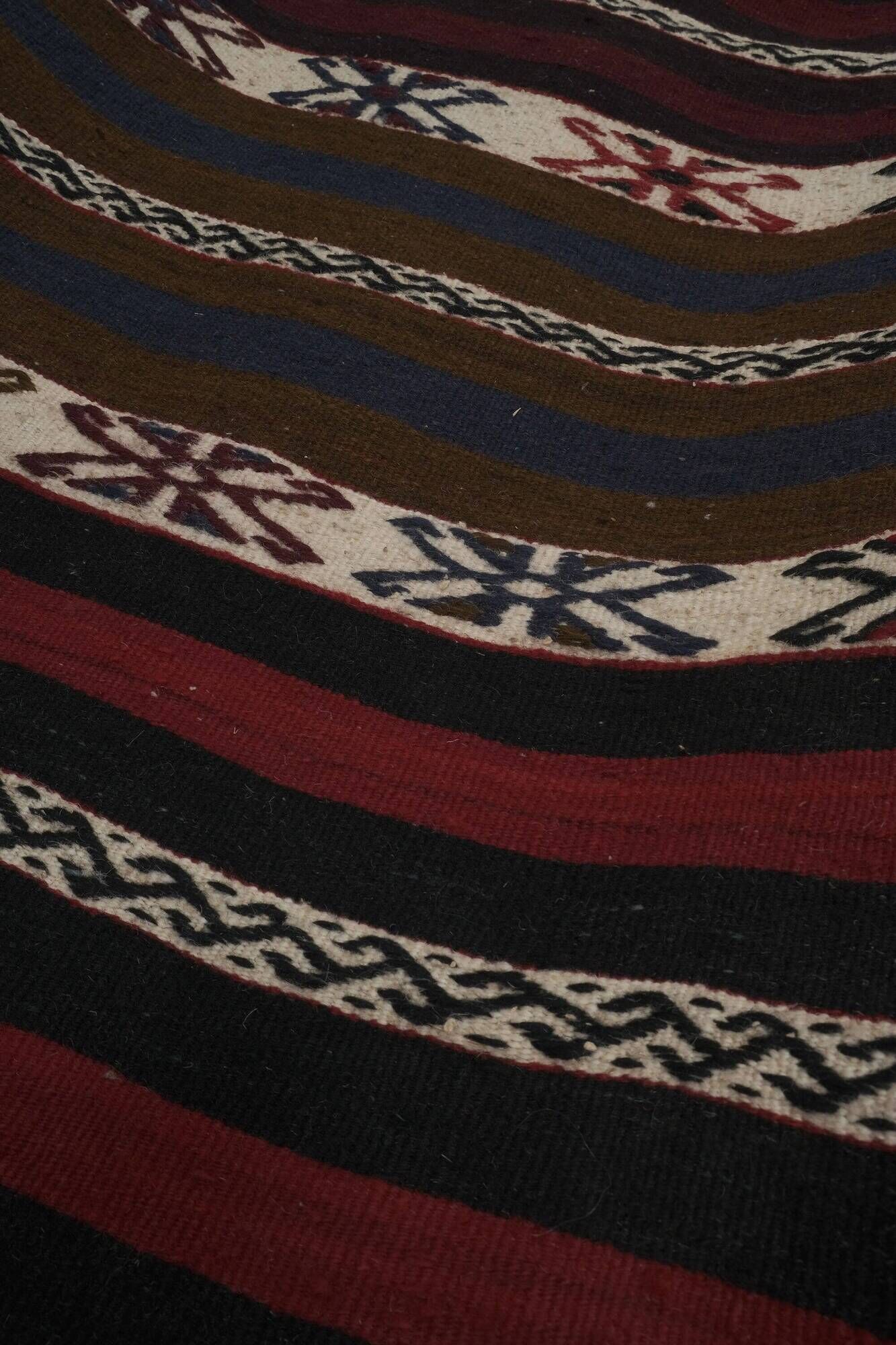 Vintage Turkish hallway rug 63x543 cm