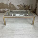 Table basse chrome laiton