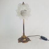 Flower gilded bronze lamp