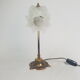 Lampe fleur en bronze doré