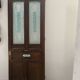 Art Deco style entrance door in solid wood, 20th century