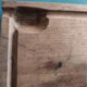 Large and heavy vintage French wooden chopping board