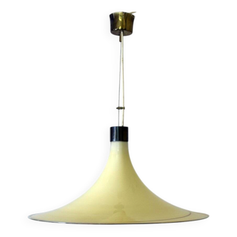 Murano glass and brass ceiling lamp, 1970s.