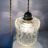 Lampe à poser ou suspendre en verre vintage