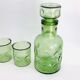 Carafe et 3 verres vintage en verre
