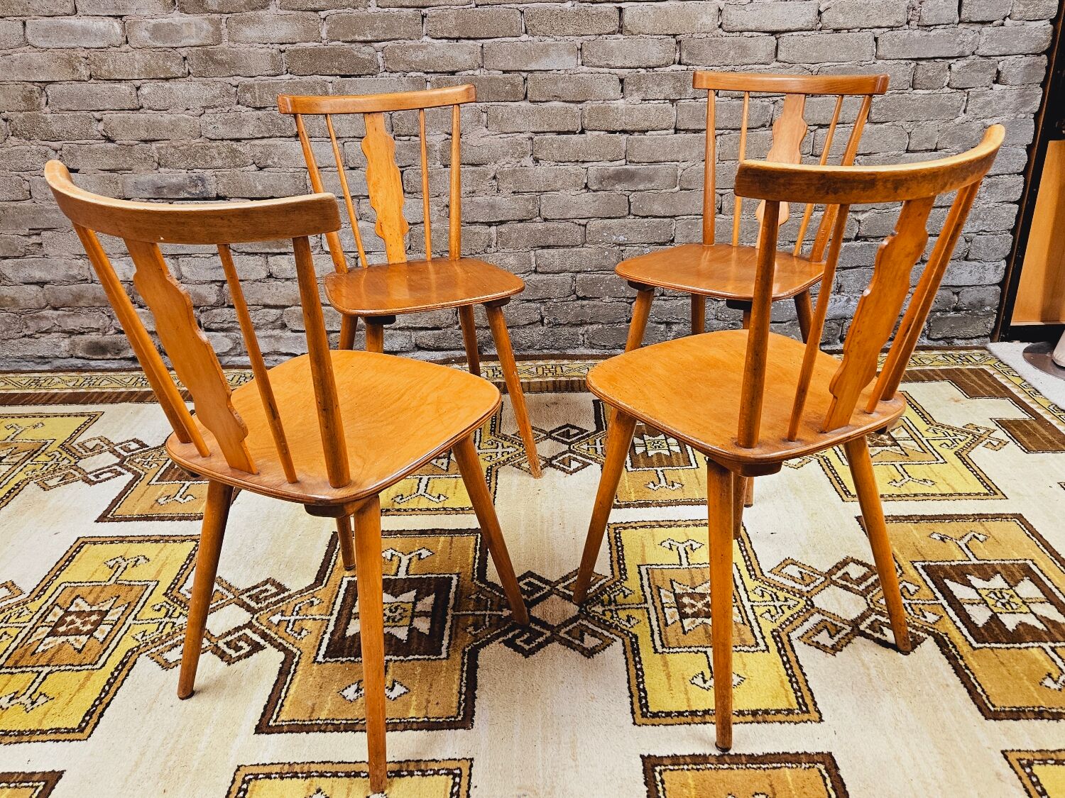 Set of 4 chairs bistrot Iller 70'