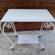Vintage white wooden serving trolley
