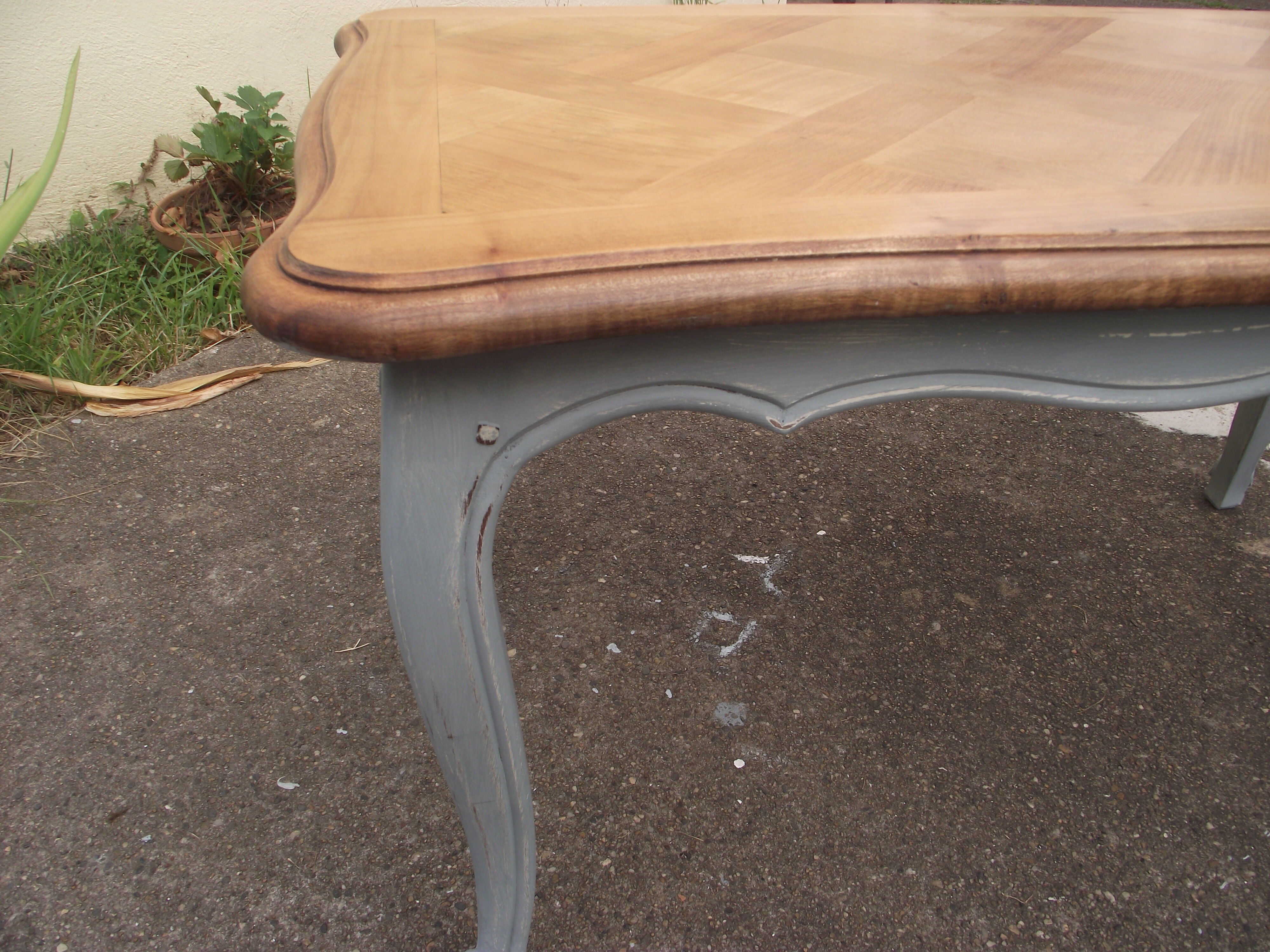 Louis XV-style coffee table in cherry