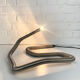 Table lamp snake minimalist flexible tube cobra chromed metal