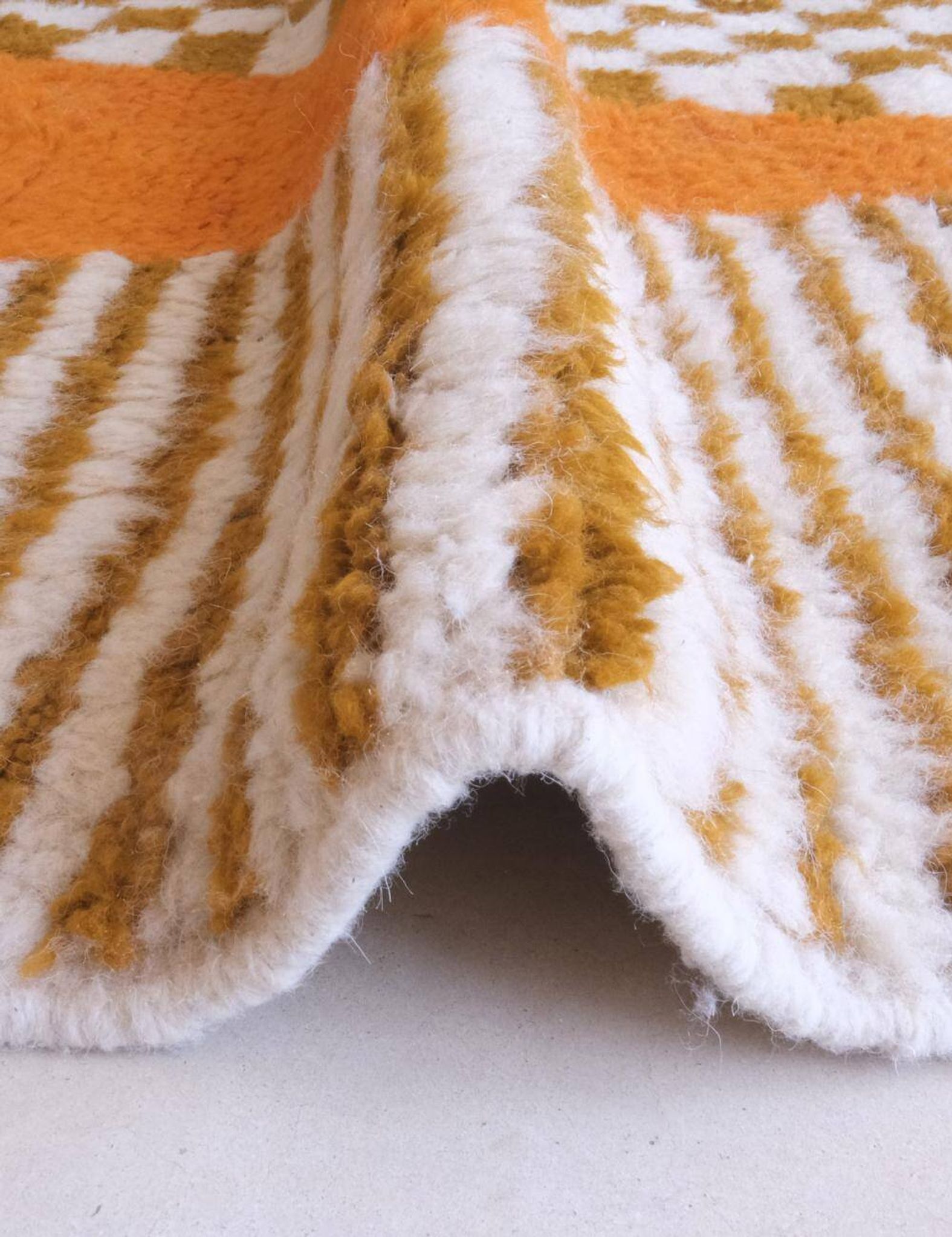 Tapis Couloir Orange Contemporain - 351 x 97 cm