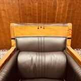 Classic Art Deco Armchair Black Low