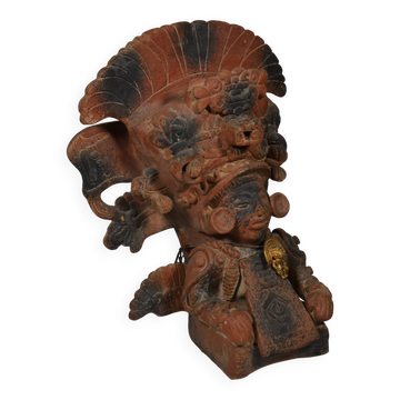Large Maya Antique Sculpture Terracotta