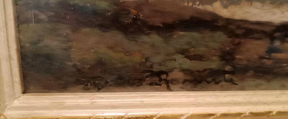 Landscape painting by Gino Romiti (Livorno 1881-1967)