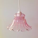 Pink glass pendant lamp