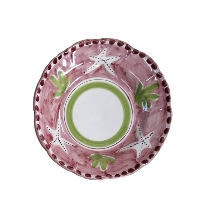 Pink Starfish Pasta Plate