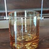 Ice Bucket Vintage Design In Thick Smoked Amber Glass