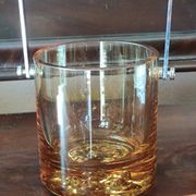 Ice Bucket Vintage Design In Thick Smoked Amber Glass