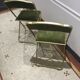 Pair of folding velvet chairs "Opera"