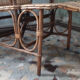 Chaise longue rotin vintage